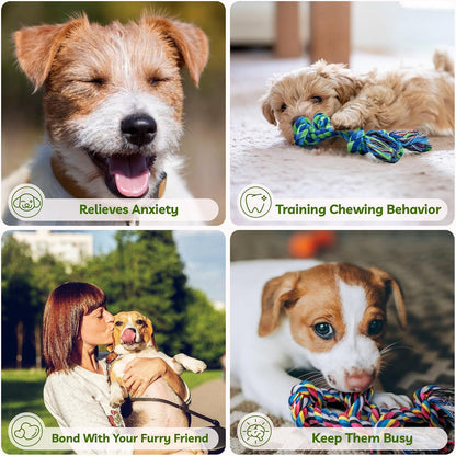 SHARLOVY Large Tough Chew Toys for Aggressive Chewers, 9 Pack Dog Rope Toys