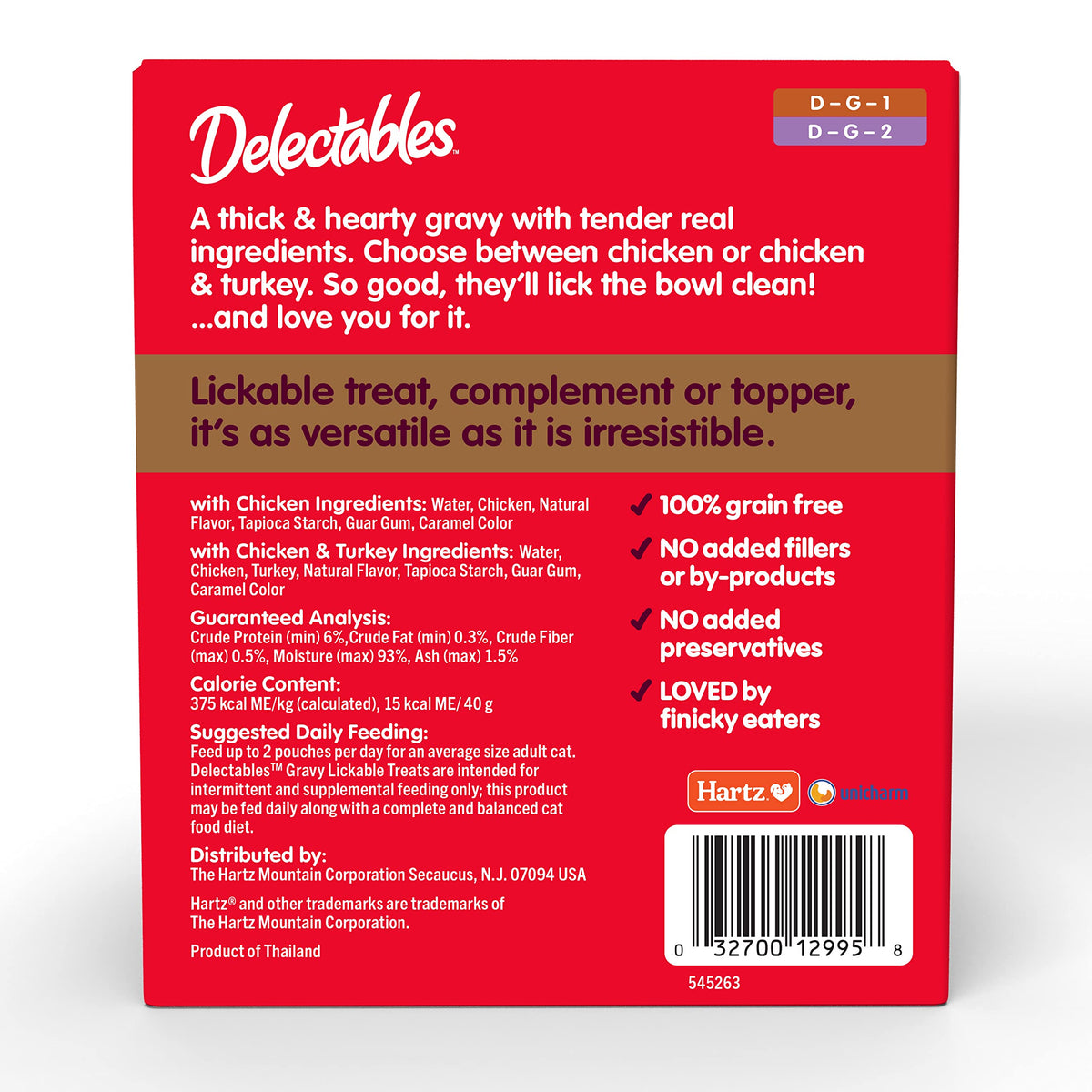 Delectables Lickable Treat Gravy Senior 10+ Variety Wet Cat Treat & Food Topper, Food Topper, Hydrating, Grain-Free, No Fillers, No by-Products, No Added Preservatives, 1.4-oz Pouch, 12 Count