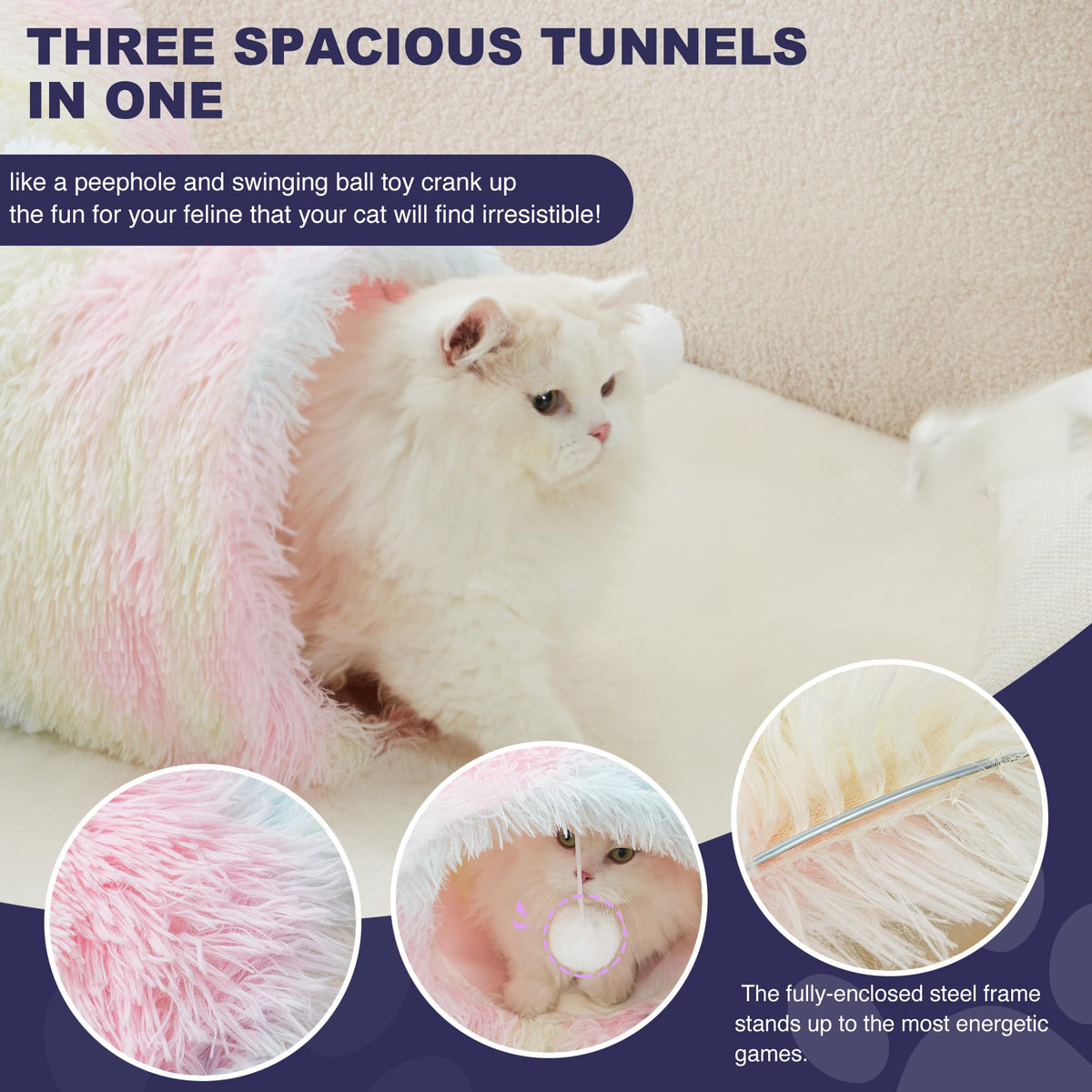 Tempcore Pet Tunnel Tube Cat Toys, Cat Tunnels for Indoor Cats