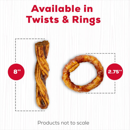 Country Kitchen Rawhide Free Kabob Rings 4 Flavor Variety Pack, 5 Count