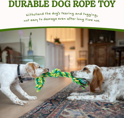SHARLOVY Large Tough Chew Toys for Aggressive Chewers, 9 Pack Dog Rope Toys