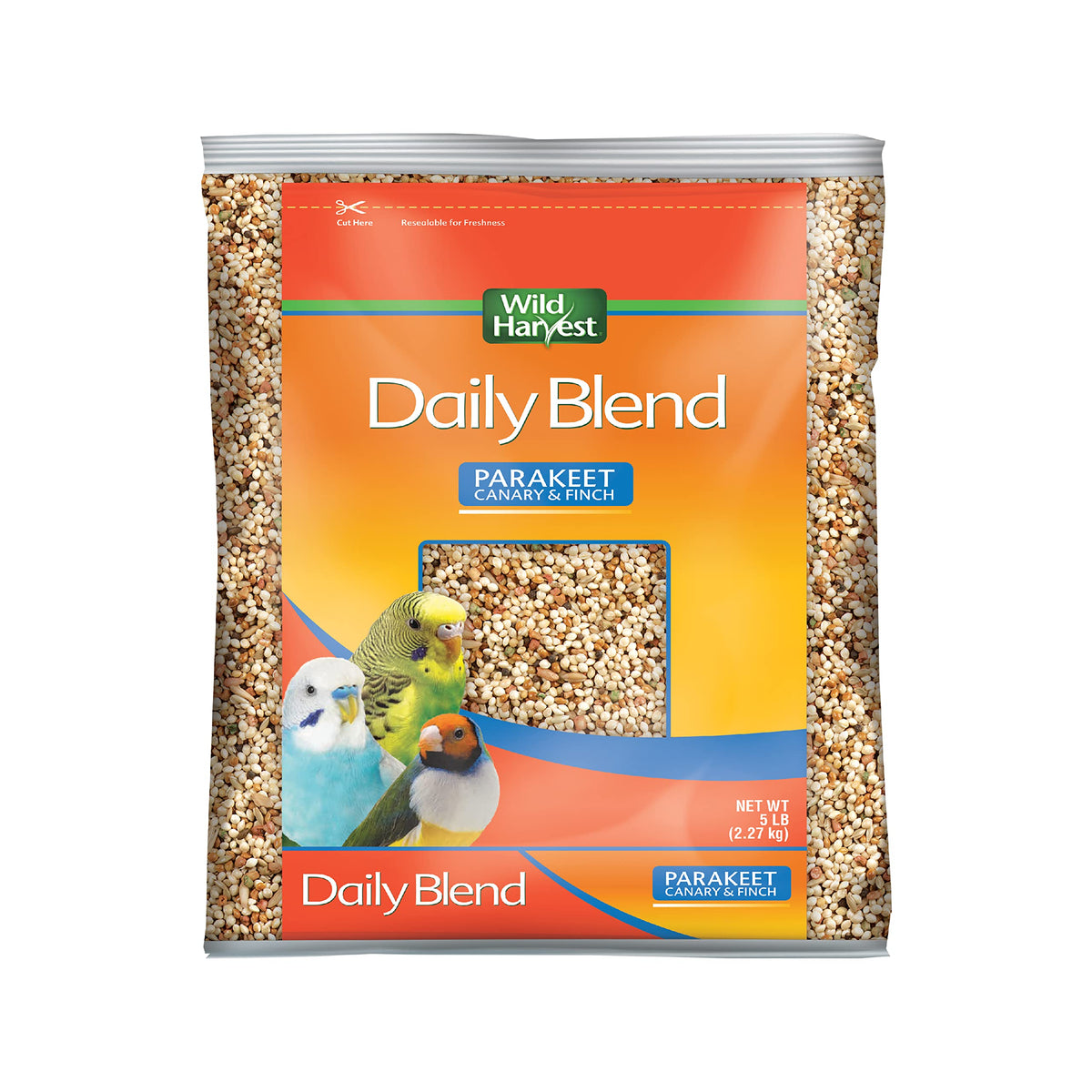 Wild Harvest Daily Blend Bird Food For Parakeet, Canary & Finch,10 lbs
