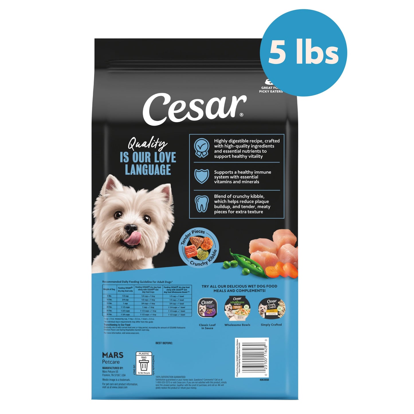 Cesar Small Breed Dry Dog Food, Filet Mignon & Spring Vegetables, 12 lb