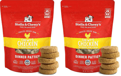 Stella & Chewy's Freeze-Dried Raw Dinner Patties - Beef Recipe - High Protein Grain-Free Puppy & Dog Food - Perfect For Picky Eaters - 25 oz