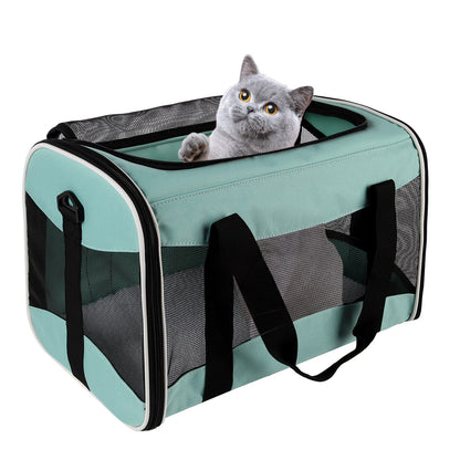 Cat Dog Carriers Soft-Sided Pet Carrier Large Cats for Medium Big Cat Small Dog Puppy up to 16lbs TSA Airline Approved Animal Collapsible Cat Carrier Carriers Travel Carrier Cat Bag (17x11x11)