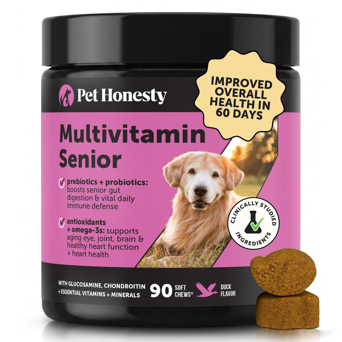 Pet Honesty Vet Recommended Puppy Multivitamin, 90 Ct, Duck