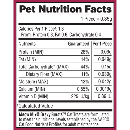 Meow Mix Gravy Bursts Dry Cat Food, 3 lb Bag