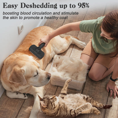 Swihauk Self Cleaning Slicker Brush for Dogs & Cats, Skin Friendly Pet Grooming for Shedding, Deshedding, and Hair Removal - Puppy Brush for Long Haired Pets, Pet Supplies, Purple