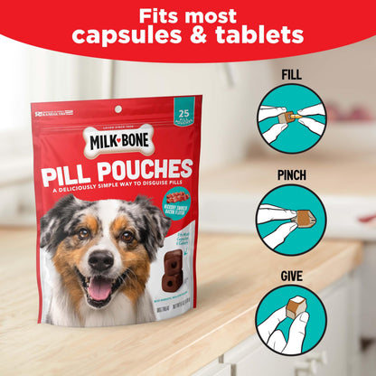 Milk-Bone Pill Pouches, Hickory Smoked Bacon Flavor, 30 Pill Pouches