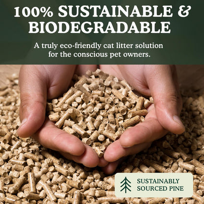 Grove by Ecoblaze 30L Pine Cat Litter Wood Pellets | Natural, Eco-Friendly & Biodegradable | Superior Odour Control | 99% Dust Free & Highly Absorbent