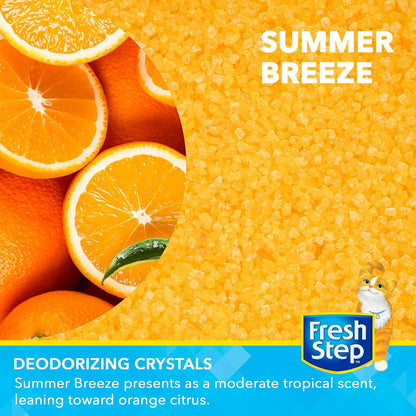 Fresh Step Cat Litter Crystals Deodorizer, Summer Breeze Scent, 30 Oz