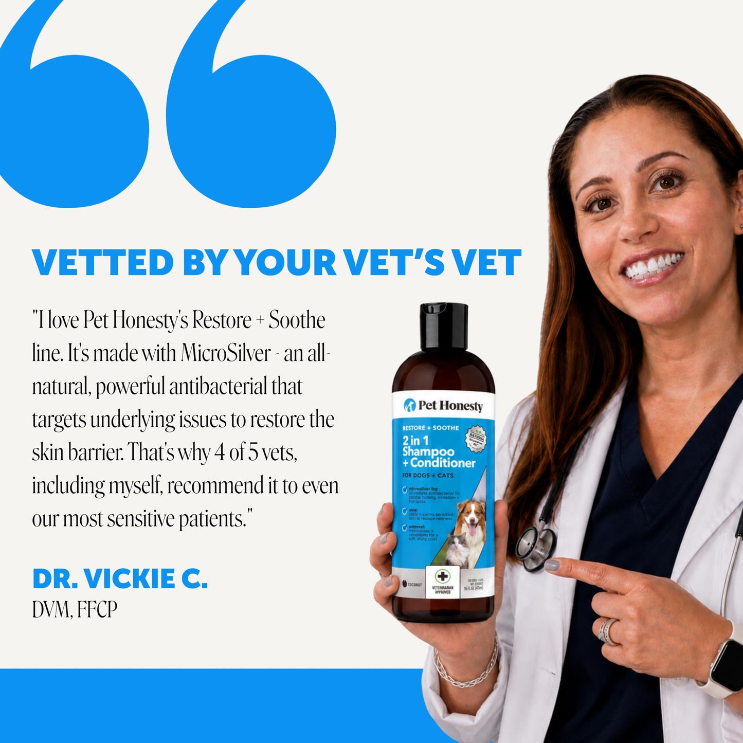 Pet Honesty Chlorhexidine Dog Shampoo Itchy Skin Relief, Anti-Itch, 16oz