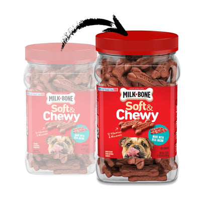 Milk-Bone Soft & Chewy Dog Treats, 25 Oz. Canister