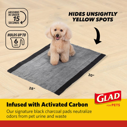 Glad for Pets Activated Carbon Disposable Dog Training Pads, 100 Count