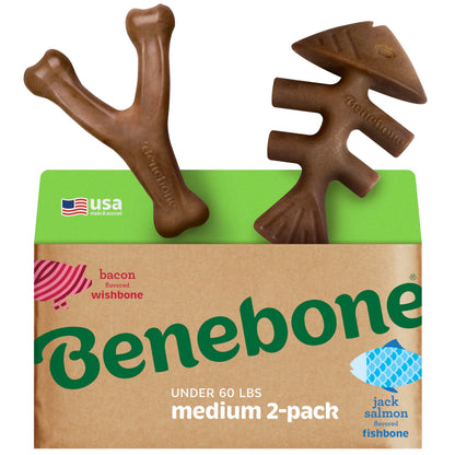 Benebone Small 4-Pack Dog Toys for Aggressive Chewers – Under 30 lbs