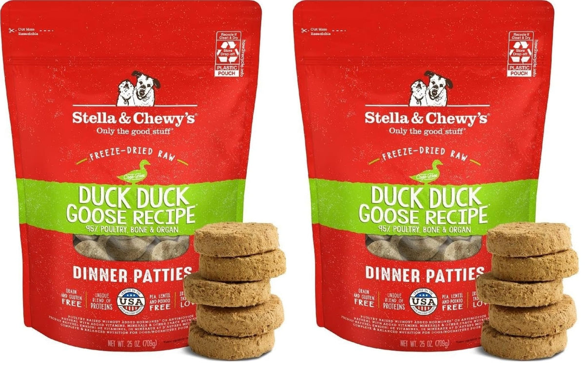 Stella & Chewy's Freeze-Dried Raw Dinner Patties - Beef Recipe - High Protein Grain-Free Puppy & Dog Food - Perfect For Picky Eaters - 25 oz