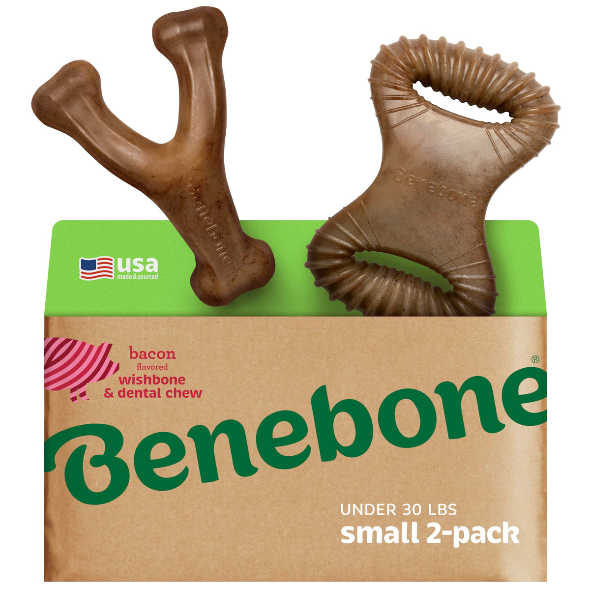 Benebone Medium 4-Pack Dog Toys for Aggressive Chewers – Under 60 lbs
