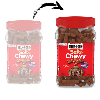 Milk-Bone Soft & Chewy Dog Treats, 25 Oz. Canister