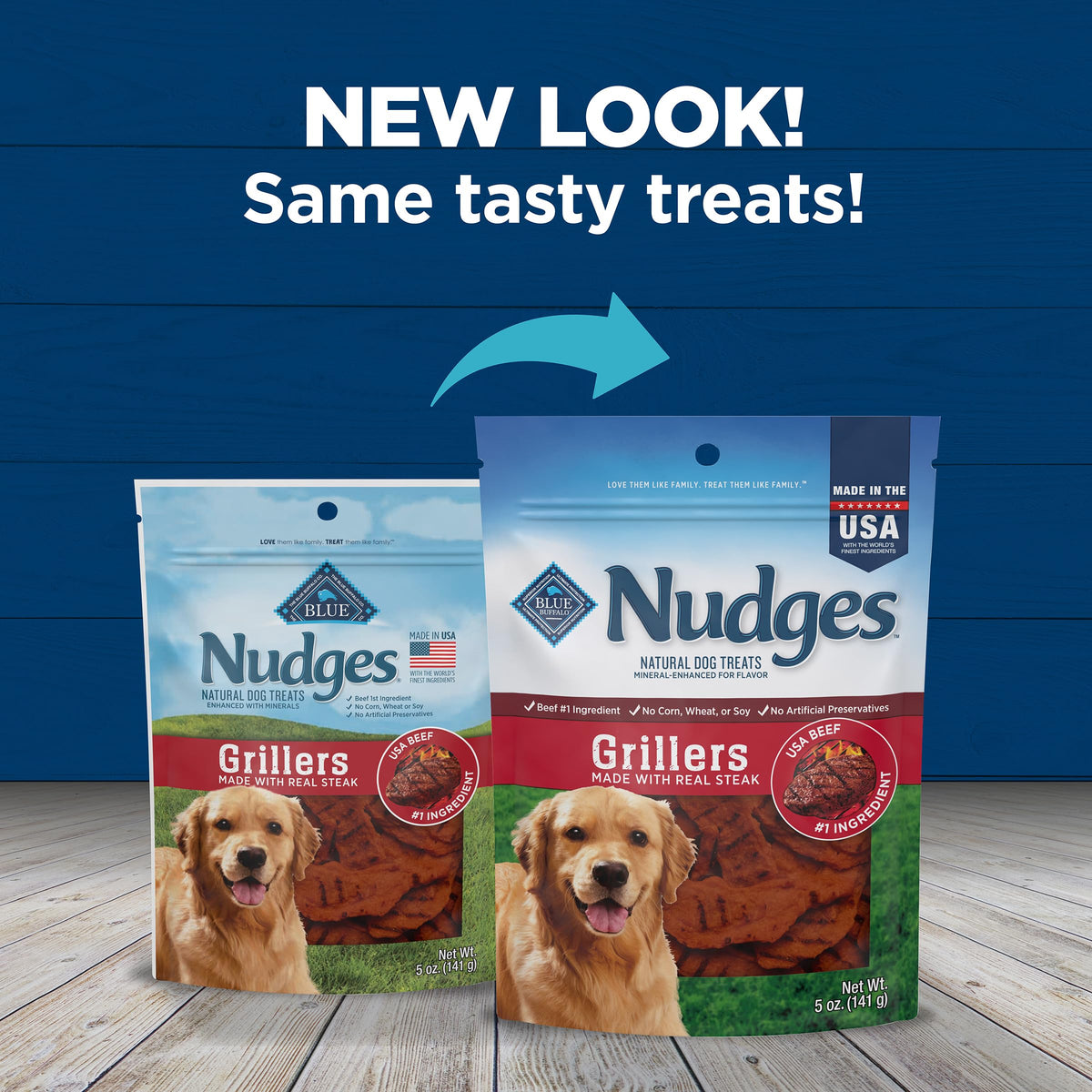 Blue Buffalo Nudges Grillers Steak Dog Treats, 16 oz