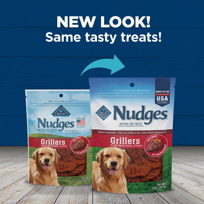 Blue Buffalo Nudges Grillers Steak Dog Treats, 16 oz
