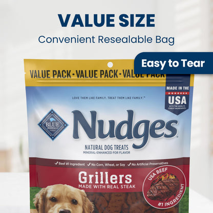 Blue Buffalo Nudges Grillers Chicken Dog Treats, 16 oz