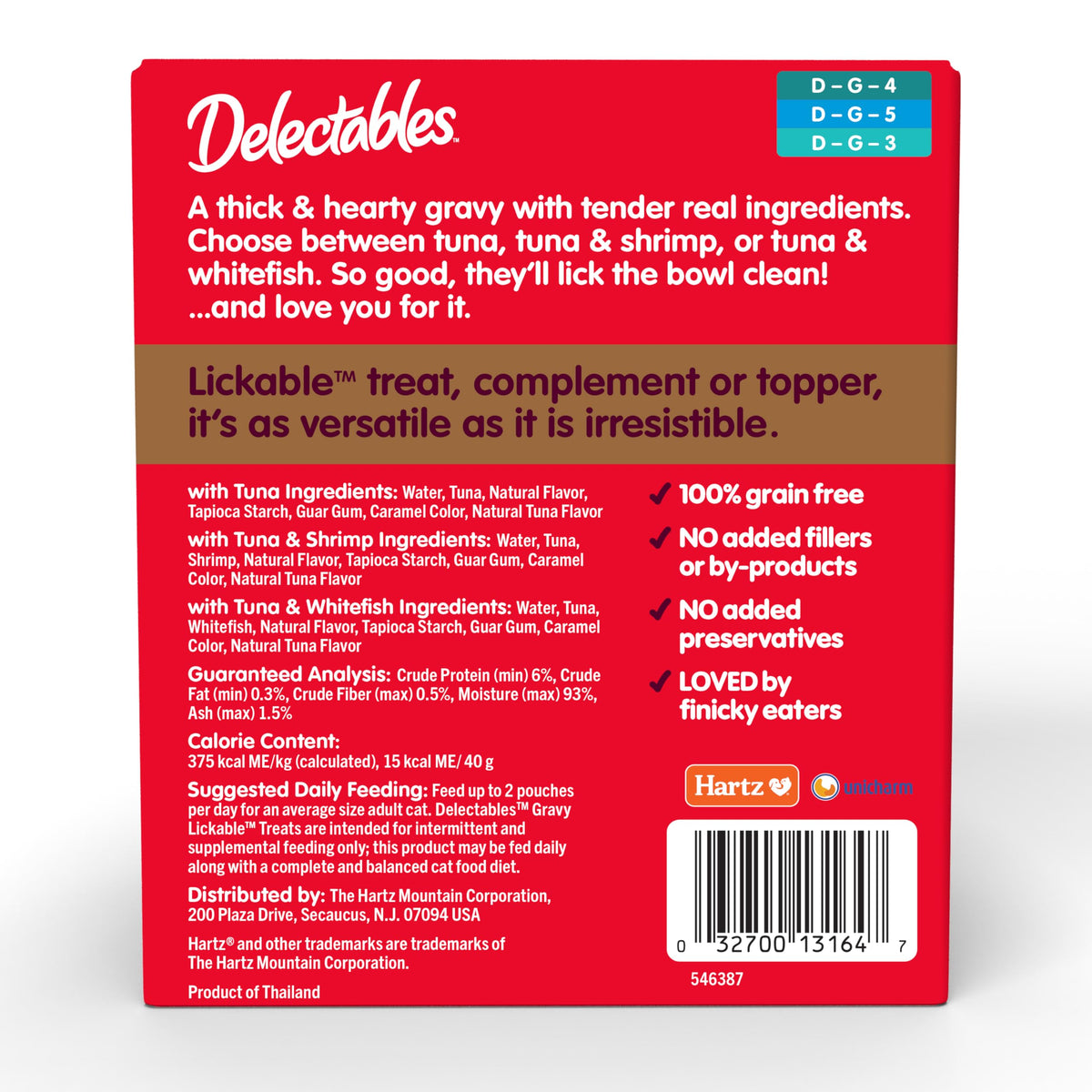 Delectables Lickable Treat Gravy Wet Cat Treat Variety Pack, Food Topper, Hydrating, Grain-Free, No Fillers, By-Products, Added Preservatives, 1.4oz Pouch, 12ct
