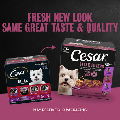 Cesar Home Delights & Loaf Wet Dog Food, Variety Lovers, 3.5 oz, 36 Count