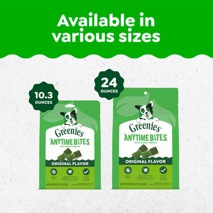 Greenies Anytime Bites Dog Treats, Blueberry Flavor, 10.3 oz