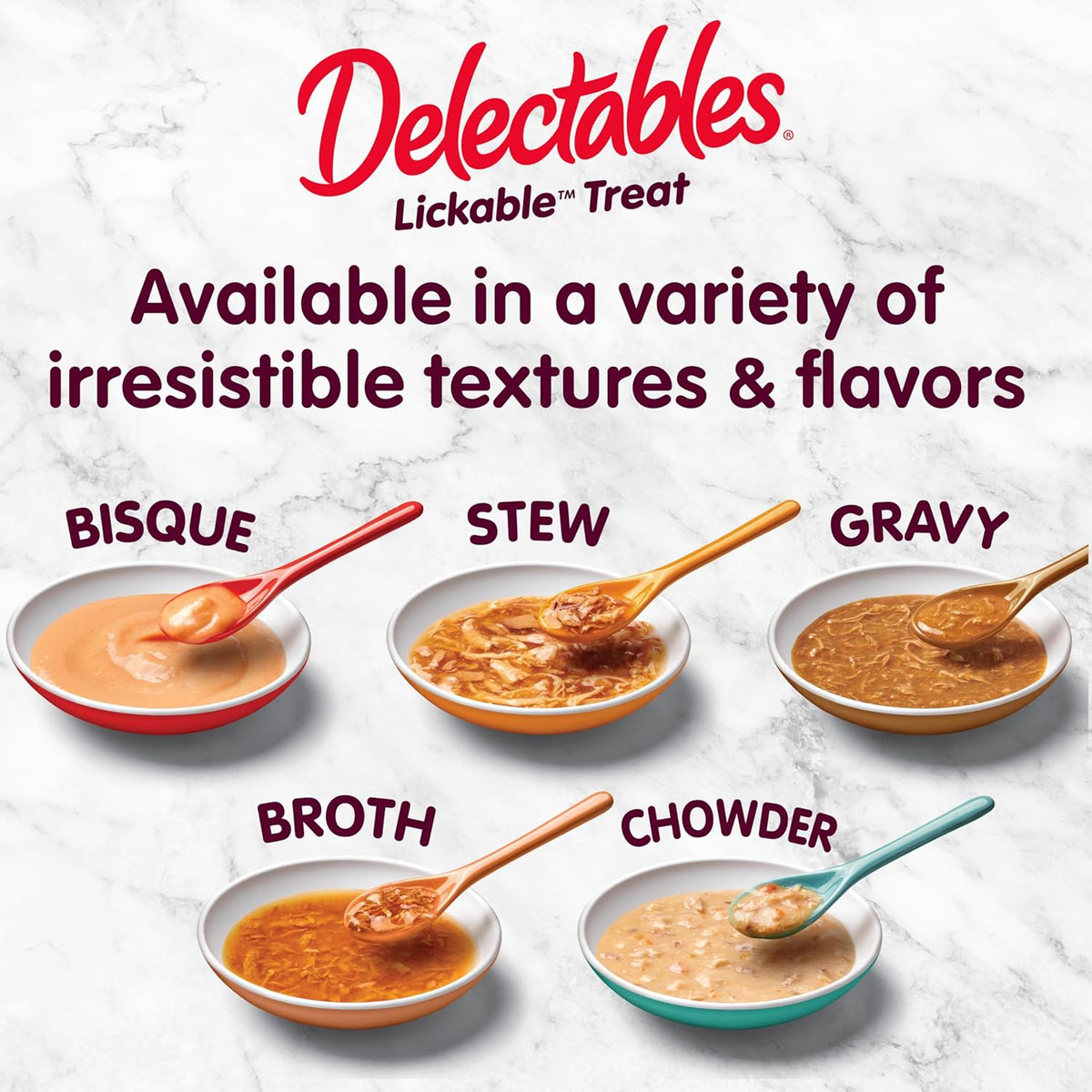 Delectables Lickable Treat Bisque Wet Cat Treat with Real Tuna, Food Topper, Hydrating, Grain-Free, No Fillers, By-Products, Added Preservatives, 1.4oz Pouch, 12ct