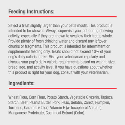 DreamBone Peanut Butter Twisties Rawhide-Free Dog Treats, 25 Count