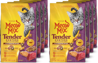Meow Mix Tender Centers, Dry Cat Food, Beef & Salmon Flavors, 14.2 lb. Bag