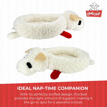 Multipet Lamb Chop Dog Plush Toy - Squeaky Toy for All Dogs - Extra Soft Plush - Stuffed Animal for Cuddling & Playing - Jumbo (24", Cream)