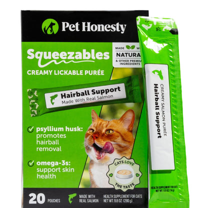 Cat Hairball Remedy Treats - Dual Texture Crunchy Creamy Hairball Treatment for Cats, Furball Relief Control Supplement with Fiber, Fish Oil for Indoor Cats Skin Coat Digestion (90-Day Supply)