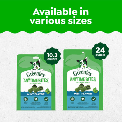 Greenies Anytime Bites Dog Treats, Blueberry Flavor, 10.3 oz