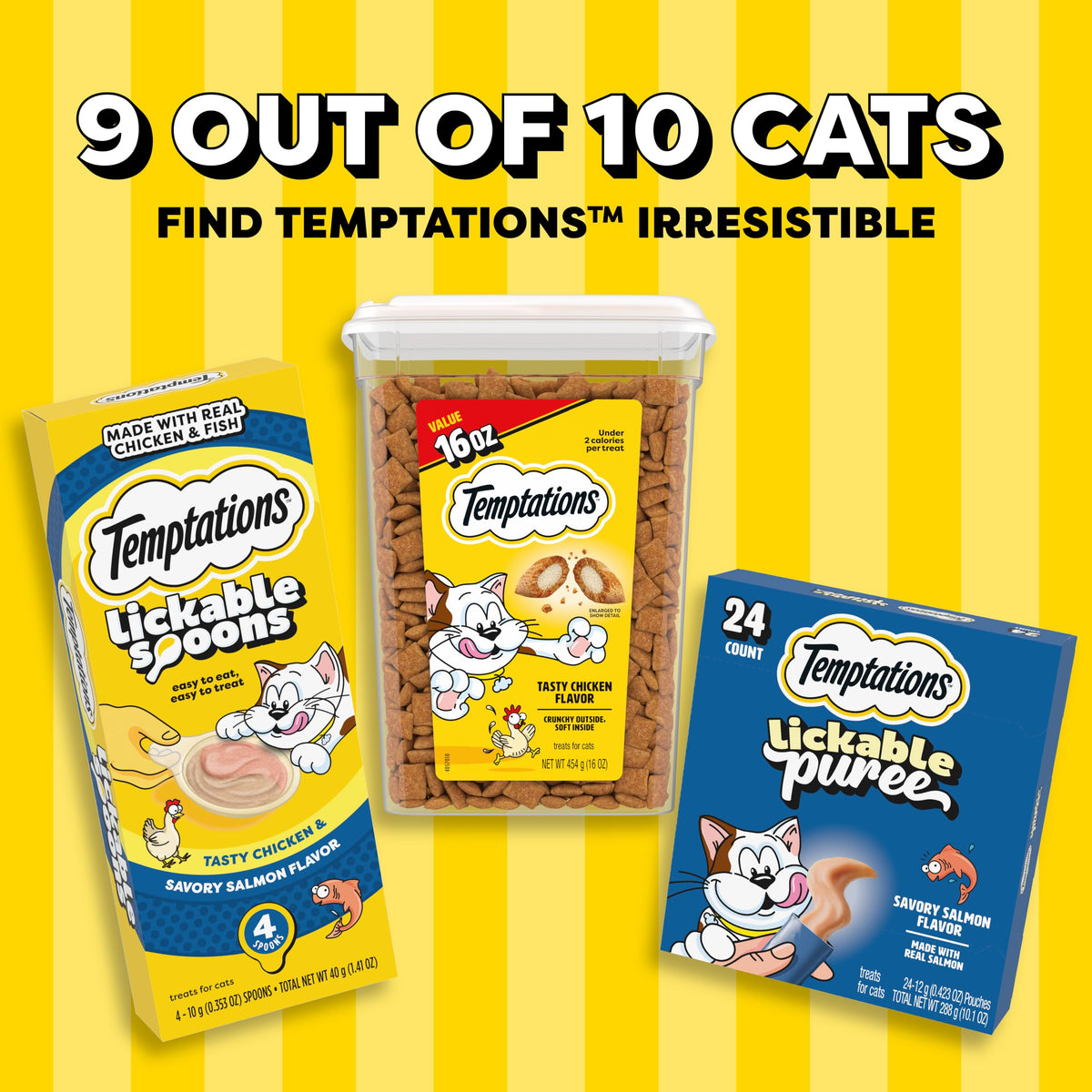 Temptations Classic Crunchy and Soft Cat Treats, Tasty Chicken, 30 oz