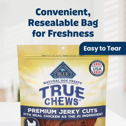 Blue Buffalo True Chews Premium Jerky Cuts Chicken Dog Treats, 4 oz