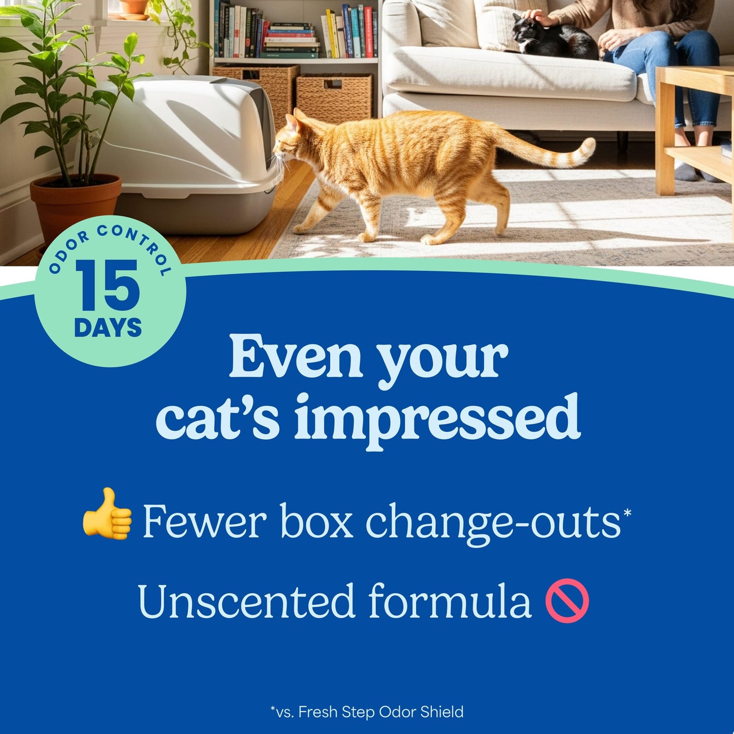 Fresh Step Advanced Ever Fresh Multi Cat Clumping Cat Litter, 16 lb., 2 Pk