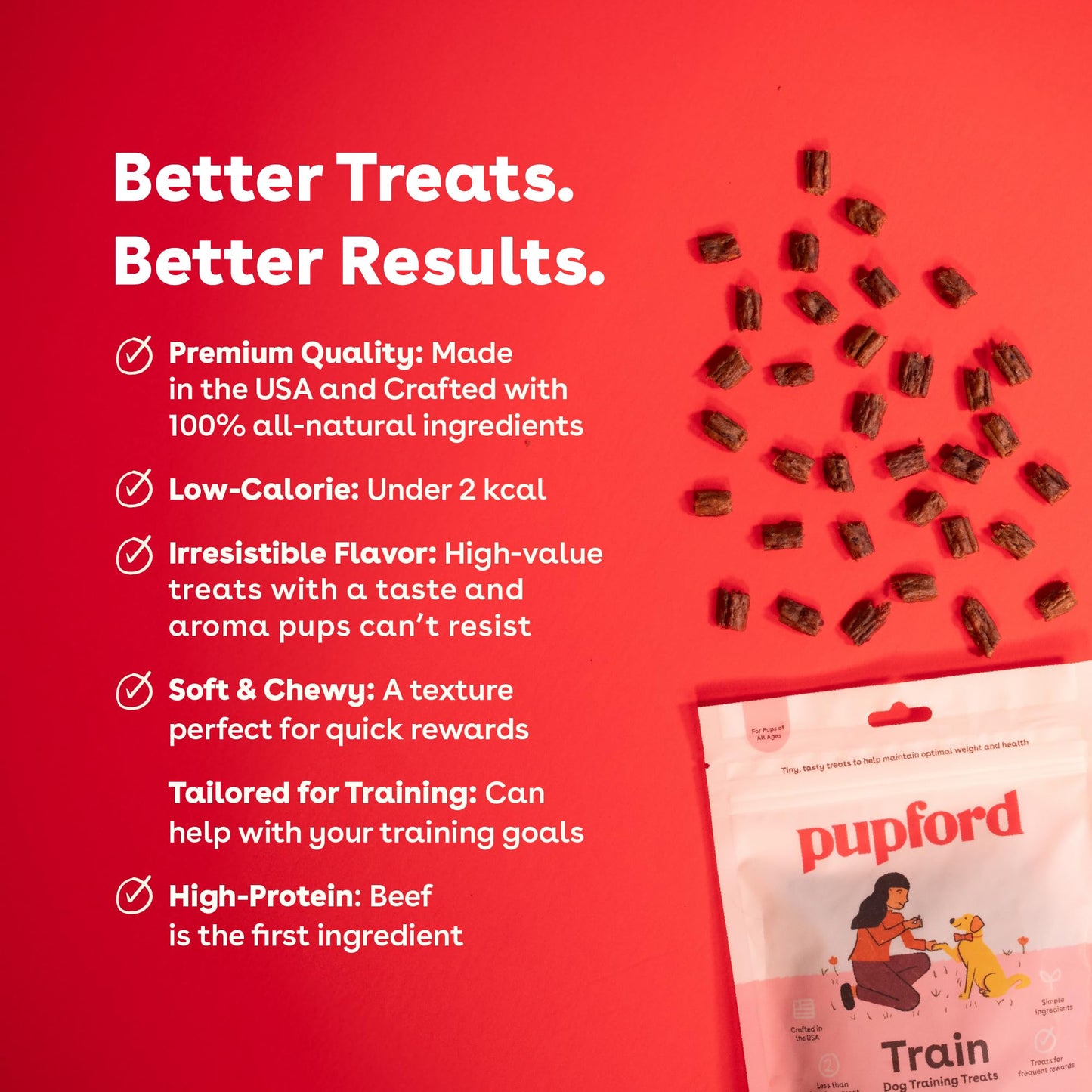 Pupford Soft & Chewy Training Treats for Dogs & Puppies (Chicken, 5 oz)
