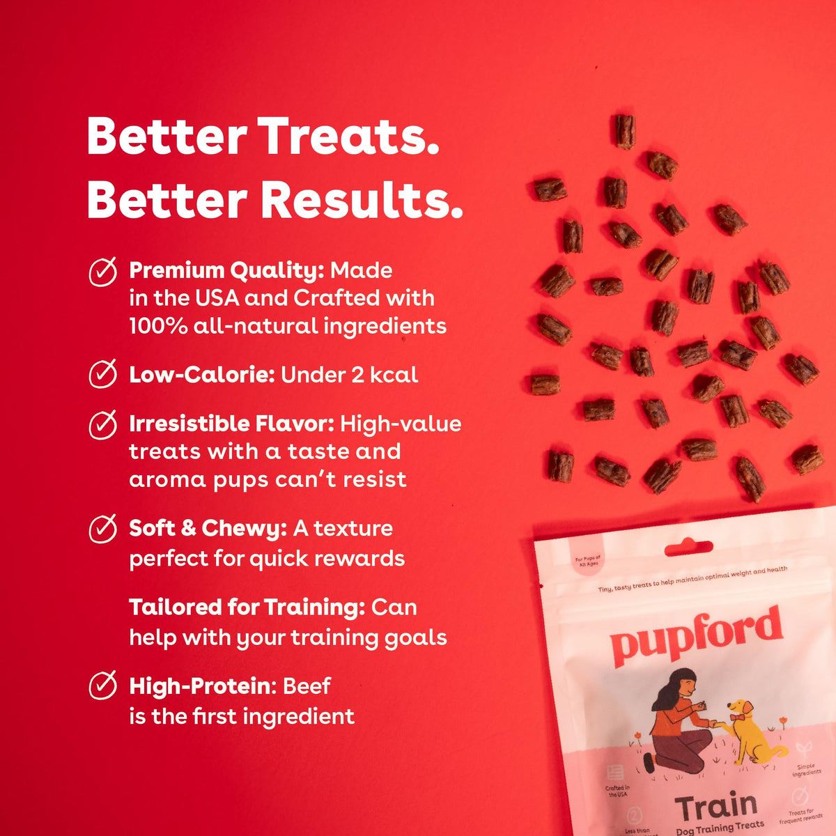 Pupford Soft & Chewy Training Treats for Dogs & Puppies (Chicken, 10 oz, 2 Pack)