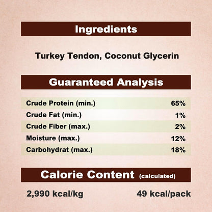 A Freschi srl® All-Natural Turkey Tendon for Dogs, Lollipop (S), 4 Count