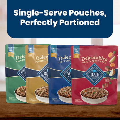Blue Buffalo Delectables Variety Pack Dog Food Topper, 3 oz, 24 ct