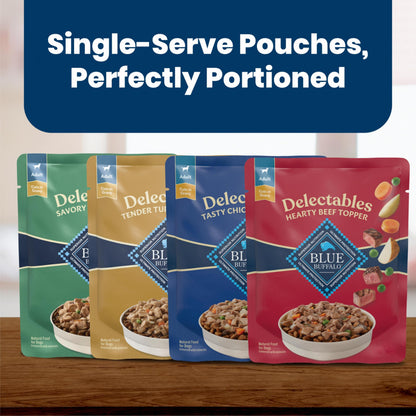 Blue Buffalo Delectables Variety Pack Dog Food Topper, 3 oz, 12 ct