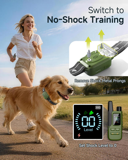 Dog Shock Collar - 4500FT Dog Training Collar with Remote, Blush Pink