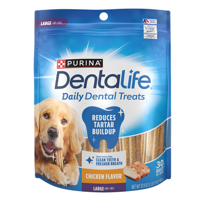 Dentalife Purina Daily Dental Chews for Large Dogs, 18 ct Pouch