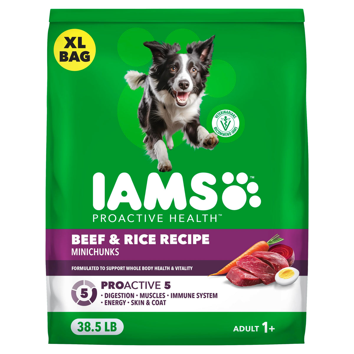 IAMS Proactive Health Adult Minichunks Dry Dog Food, Chicken, 30 lb