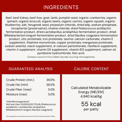 Stella & Chewy’s Freeze Dried Raw Dinner Patties – Grain Free Dog Food, Protein Rich Stella’s Super Beef Recipe – 5.5 oz