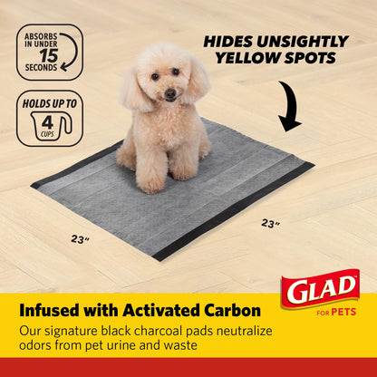 Glad for Pets Activated Carbon Disposable Dog Training Pads, 100 Count