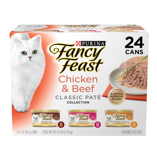 Purina Fancy Feast Gravy Lovers Wet Cat Food, 3 oz Cans, 30-Pack