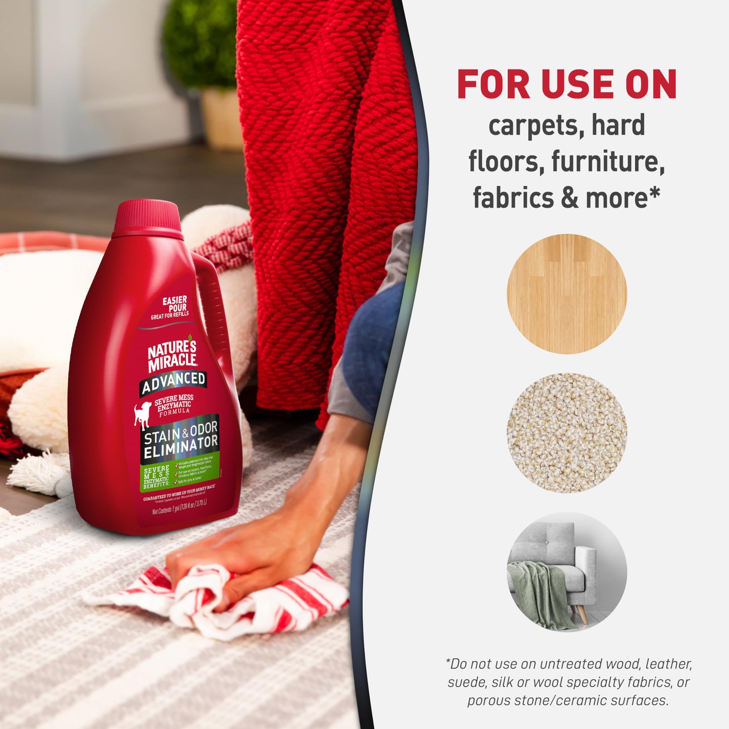 Nature’s Miracle Advanced Dog Stain & Odor Eliminator, Severe Mess, 32 oz
