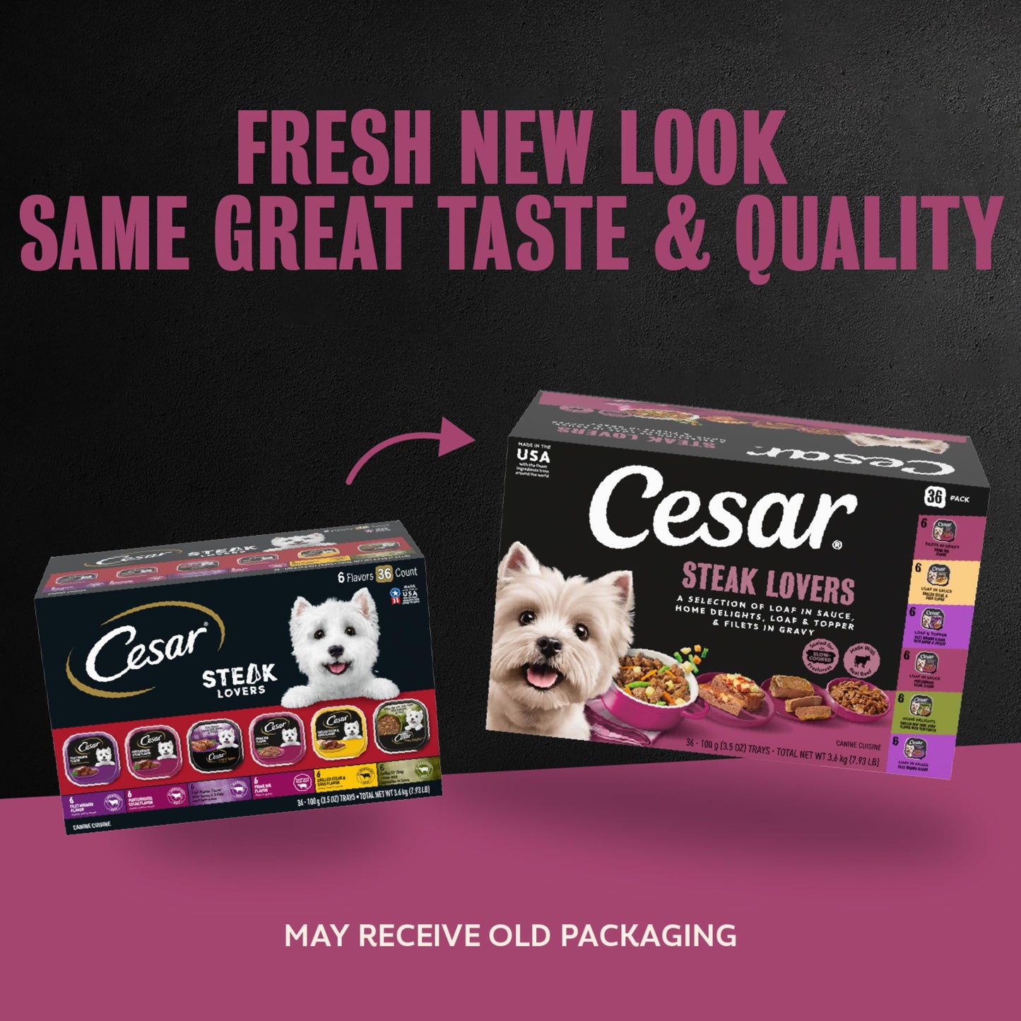 Cesar Home Delights & Loaf Wet Dog Food, Variety Lovers, 3.5 oz, 36 Count